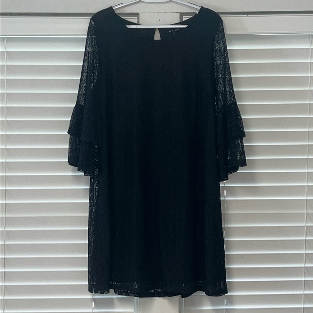 AS U Wish black lace dress